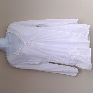 J CREW Cotton embroidered tunic White Medium